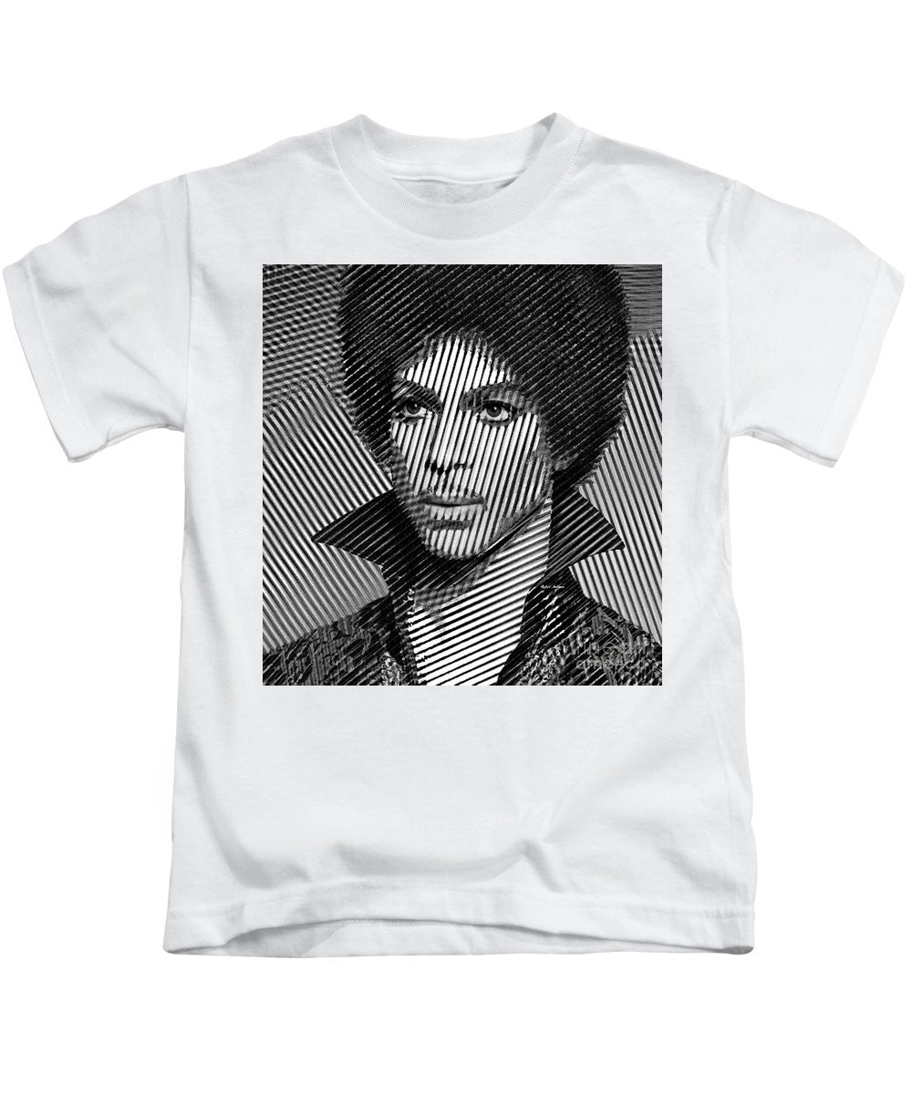 Kids T-Shirt - Prince - Tribute In Black And White Sketch