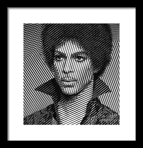 Framed Print - Prince - Tribute In Black And White Sketch