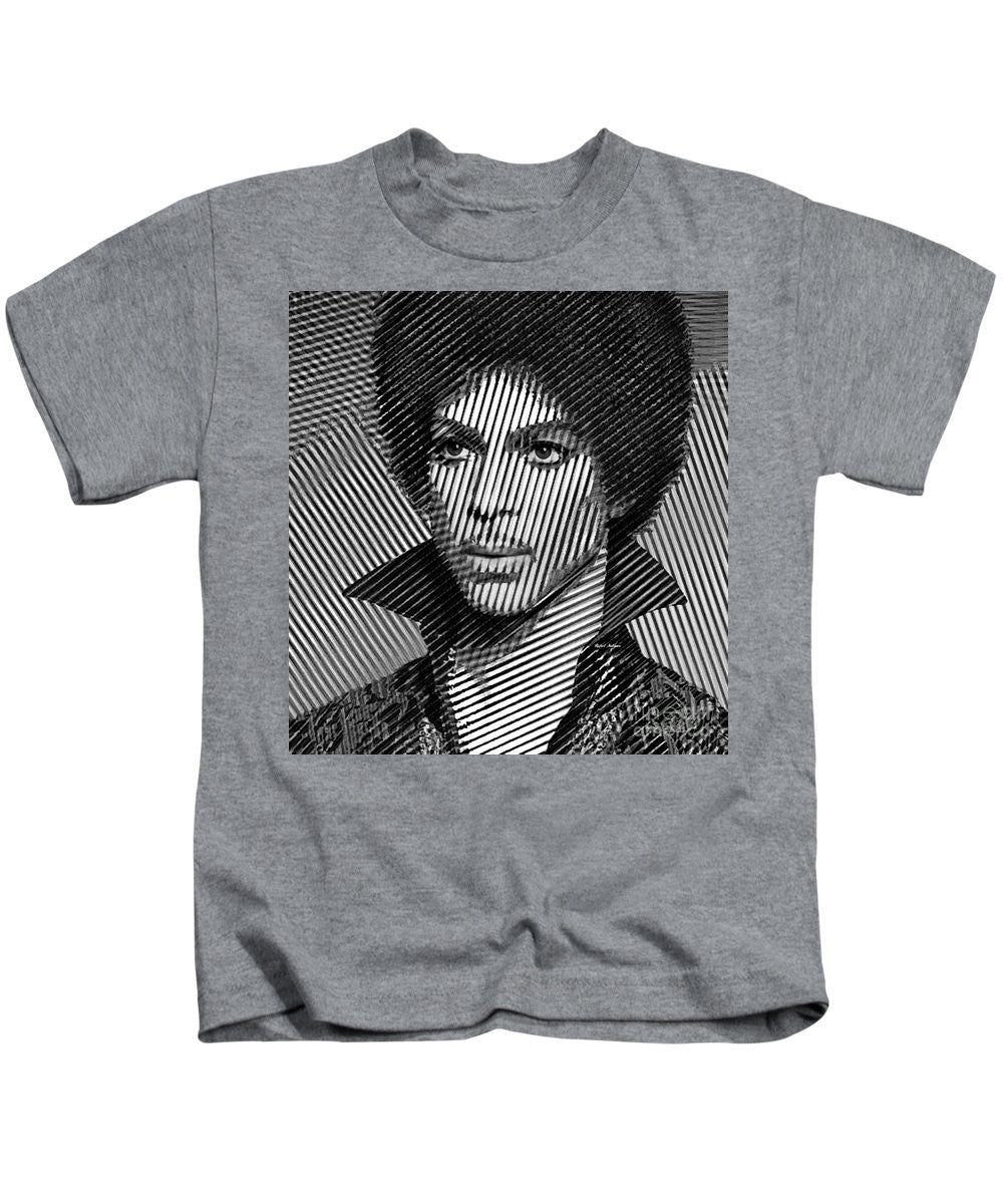 Kids T-Shirt - Prince - Tribute In Black And White Sketch