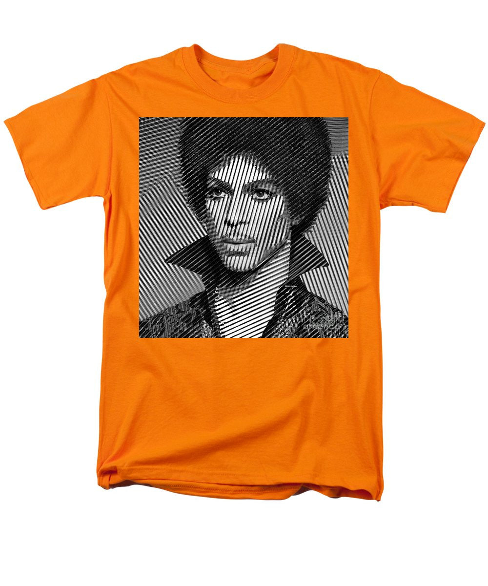 Men's T-Shirt  (Regular Fit) - Prince - Tribute In Black And White Sketch