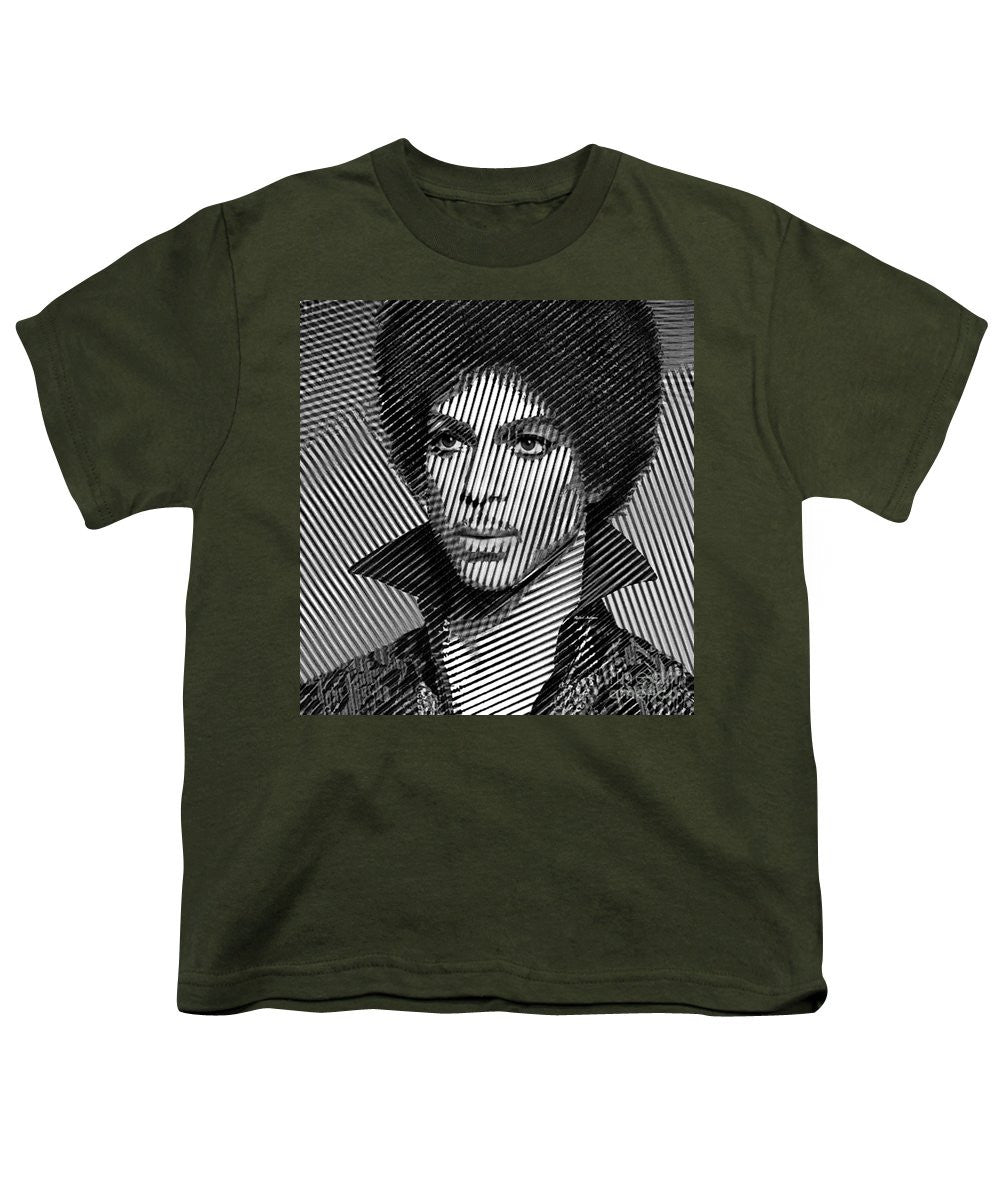 Youth T-Shirt - Prince - Tribute In Black And White Sketch