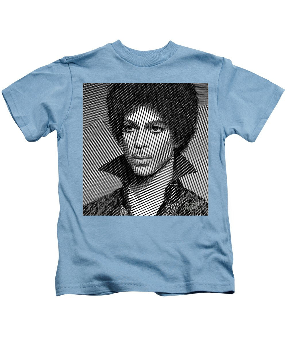 Kids T-Shirt - Prince - Tribute In Black And White Sketch