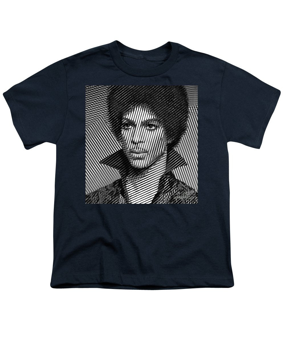 Youth T-Shirt - Prince - Tribute In Black And White Sketch