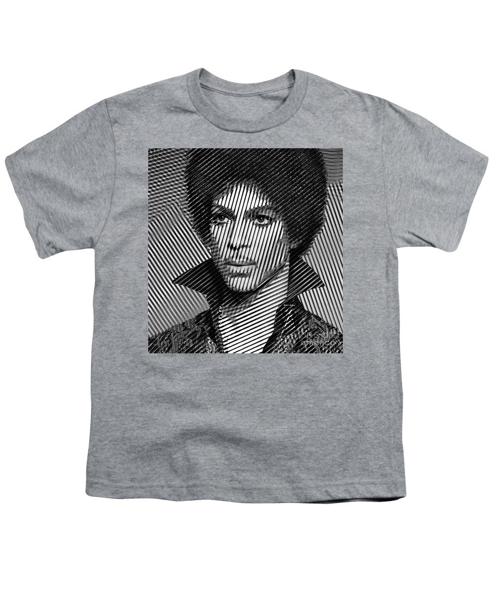 Youth T-Shirt - Prince - Tribute In Black And White Sketch