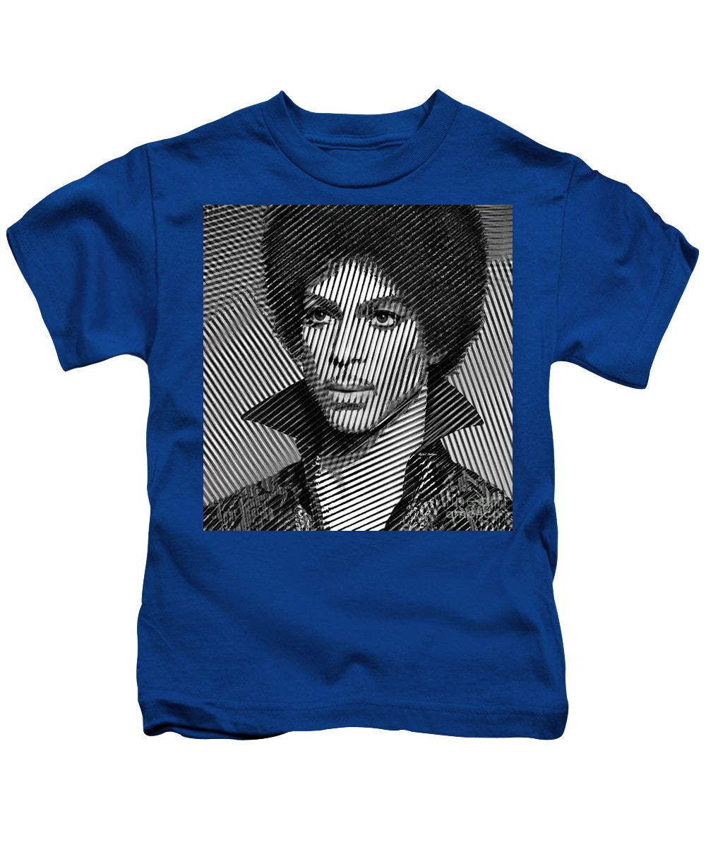 Kids T-Shirt - Prince - Tribute In Black And White Sketch