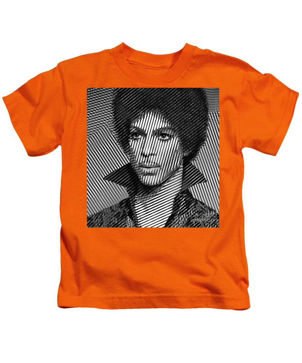 Kids T-Shirt - Prince - Tribute In Black And White Sketch