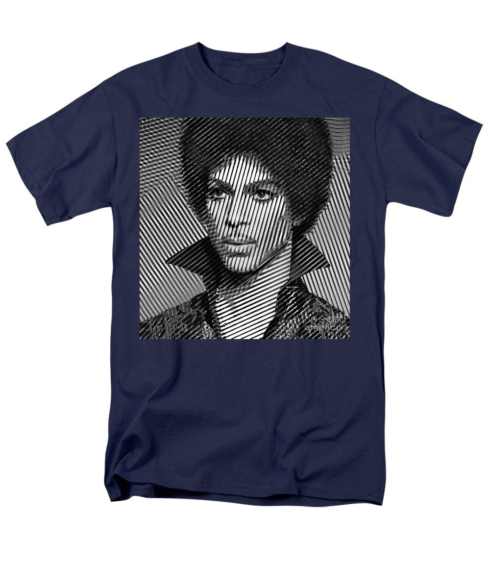 Men's T-Shirt  (Regular Fit) - Prince - Tribute In Black And White Sketch