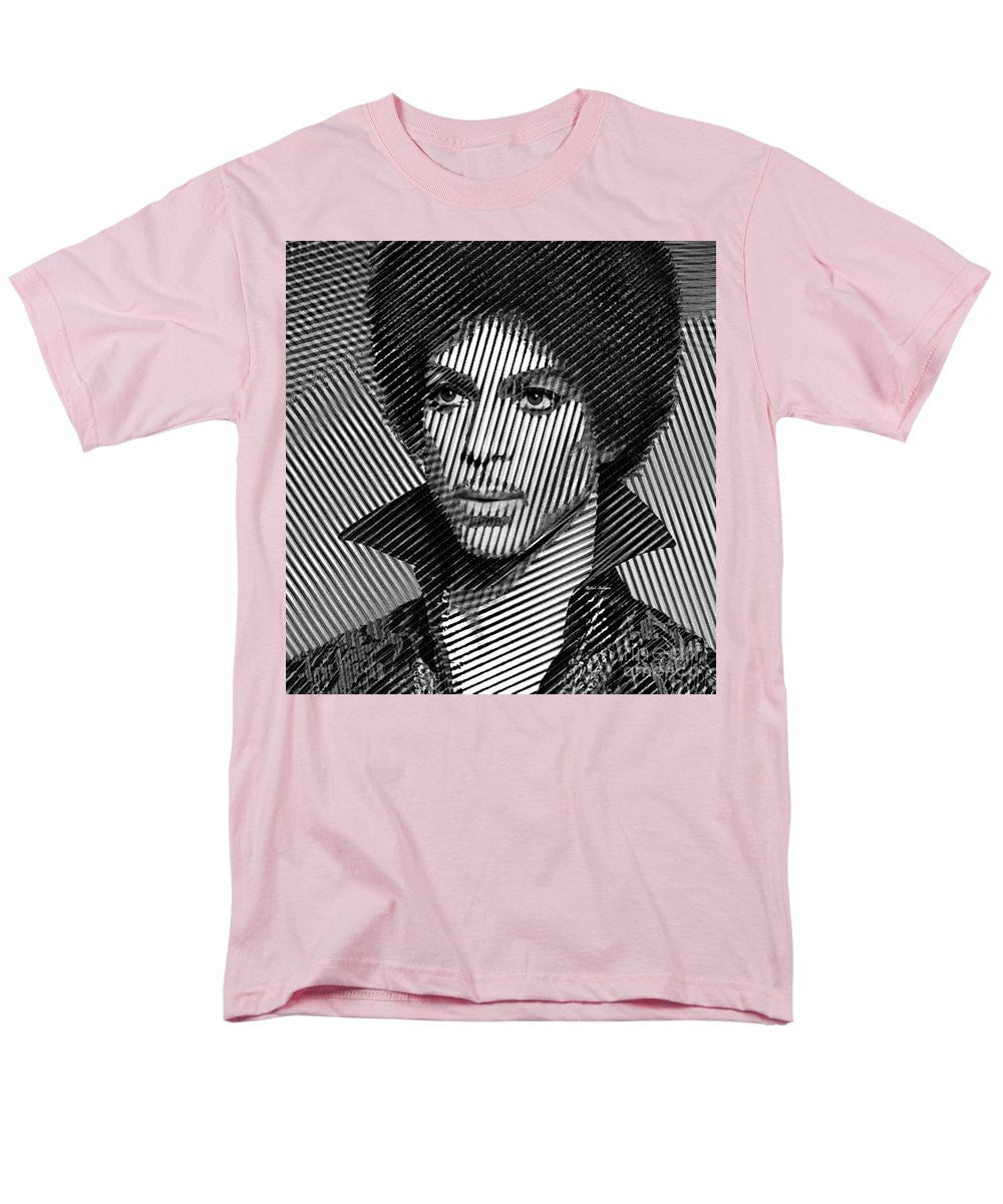 Men's T-Shirt  (Regular Fit) - Prince - Tribute In Black And White Sketch