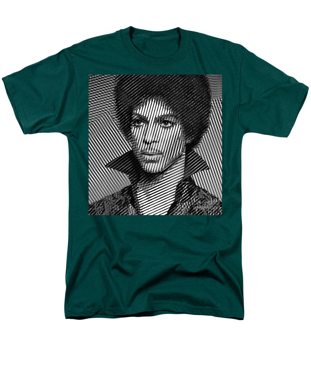 Men's T-Shirt  (Regular Fit) - Prince - Tribute In Black And White Sketch