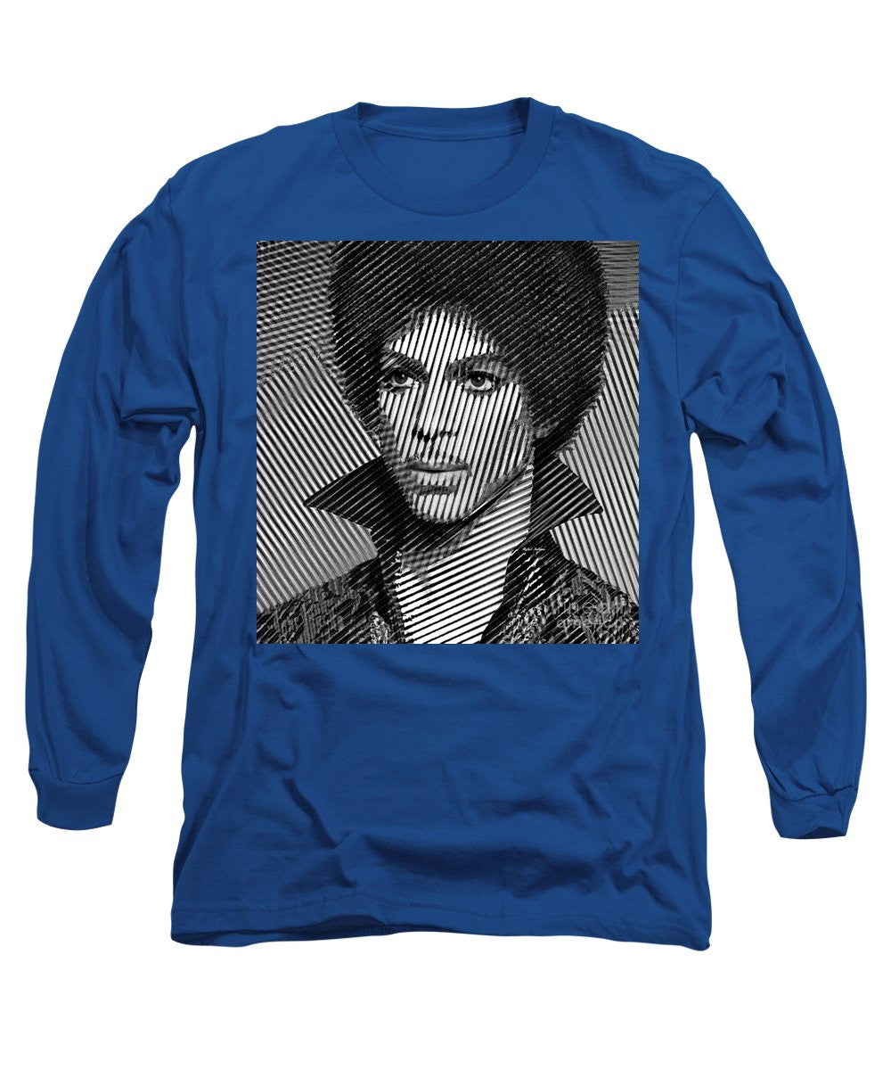 Long Sleeve T-Shirt - Prince - Tribute In Black And White Sketch