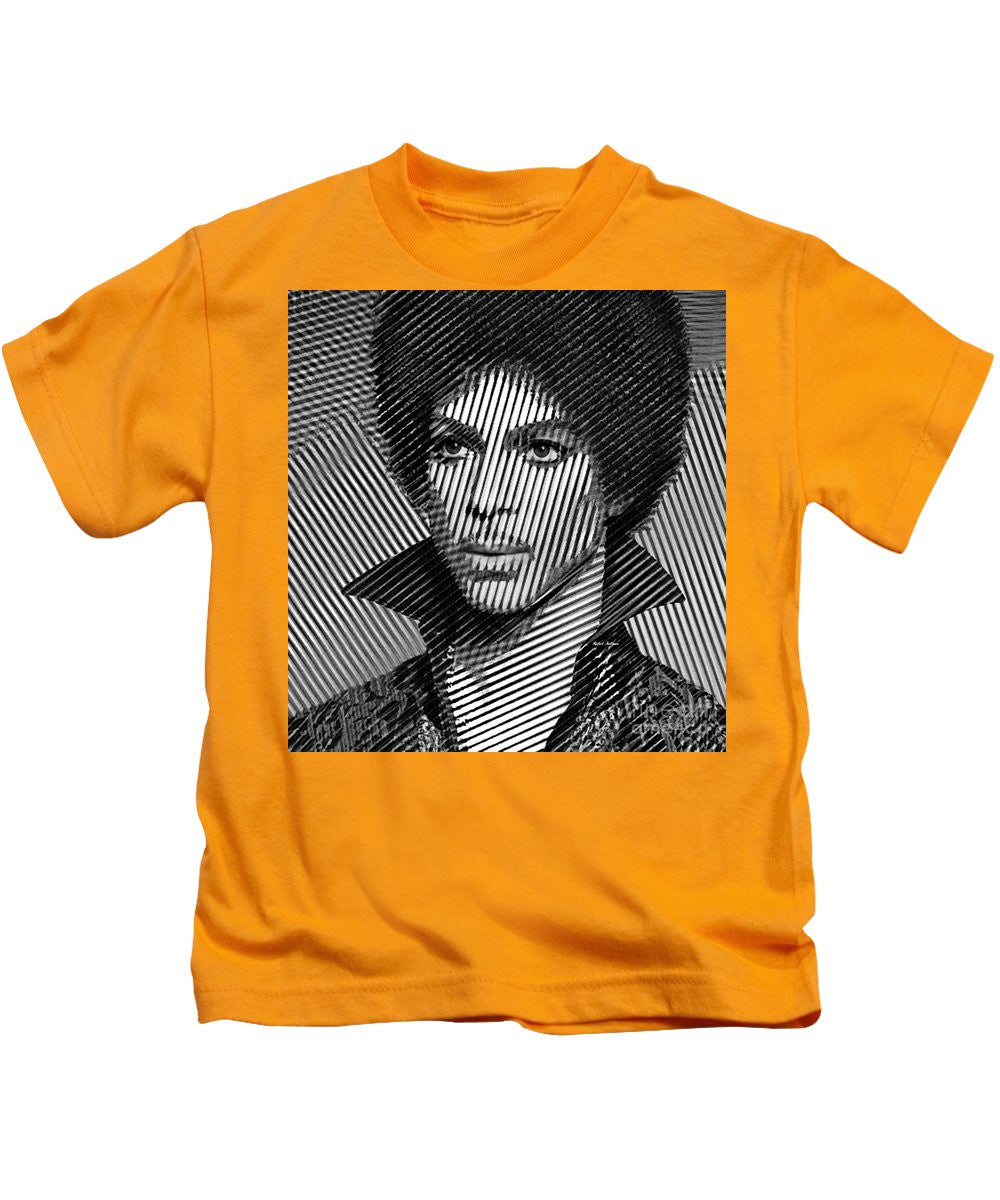 Kids T-Shirt - Prince - Tribute In Black And White Sketch