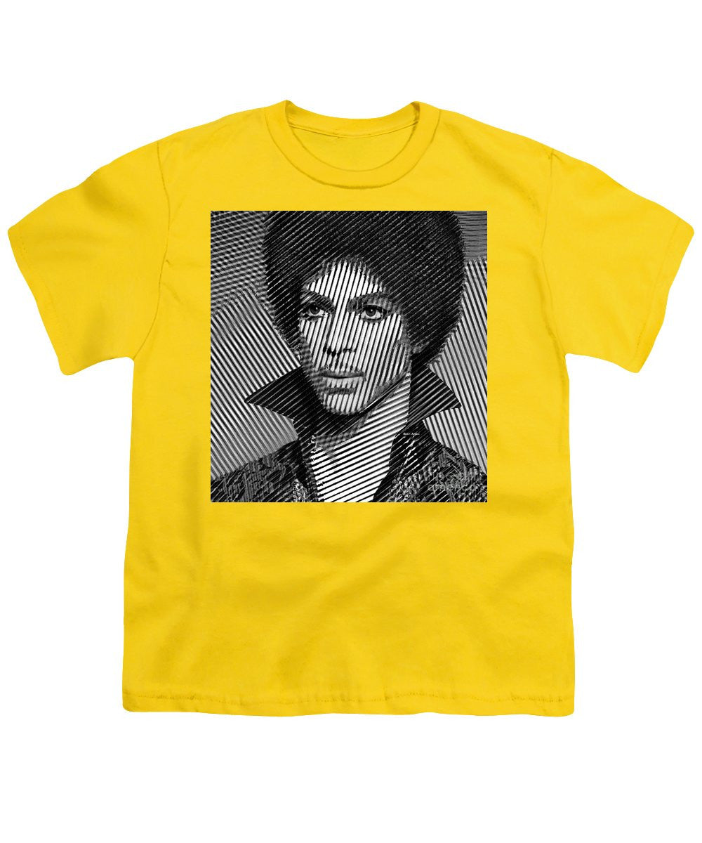 Youth T-Shirt - Prince - Tribute In Black And White Sketch