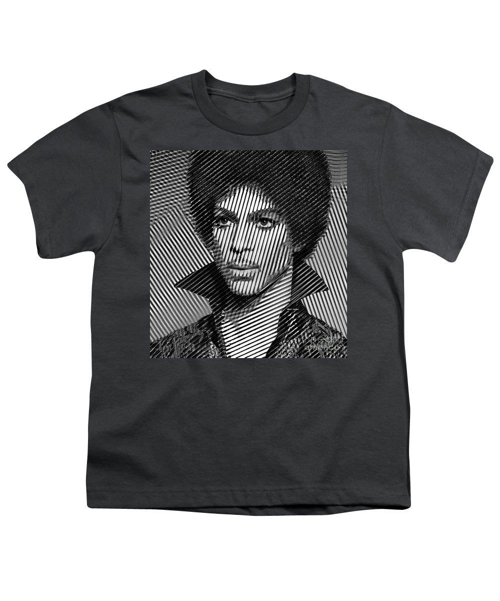 Youth T-Shirt - Prince - Tribute In Black And White Sketch