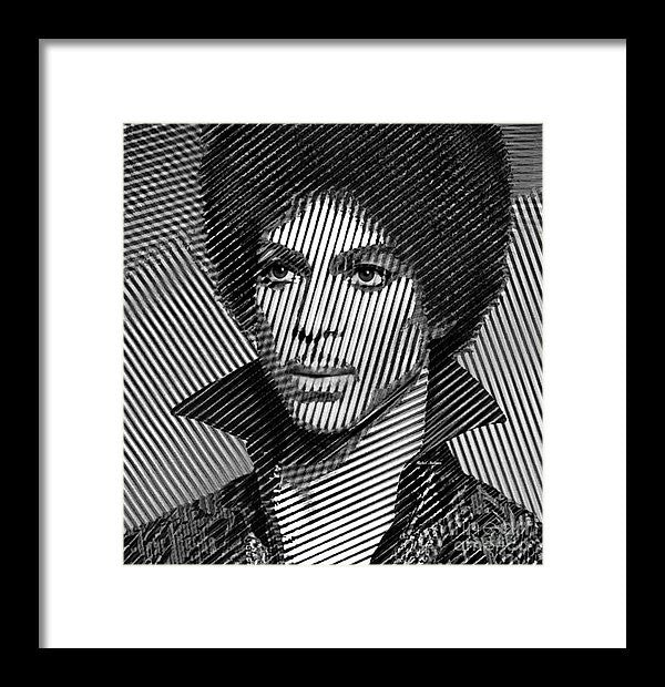 Framed Print - Prince - Tribute In Black And White Sketch