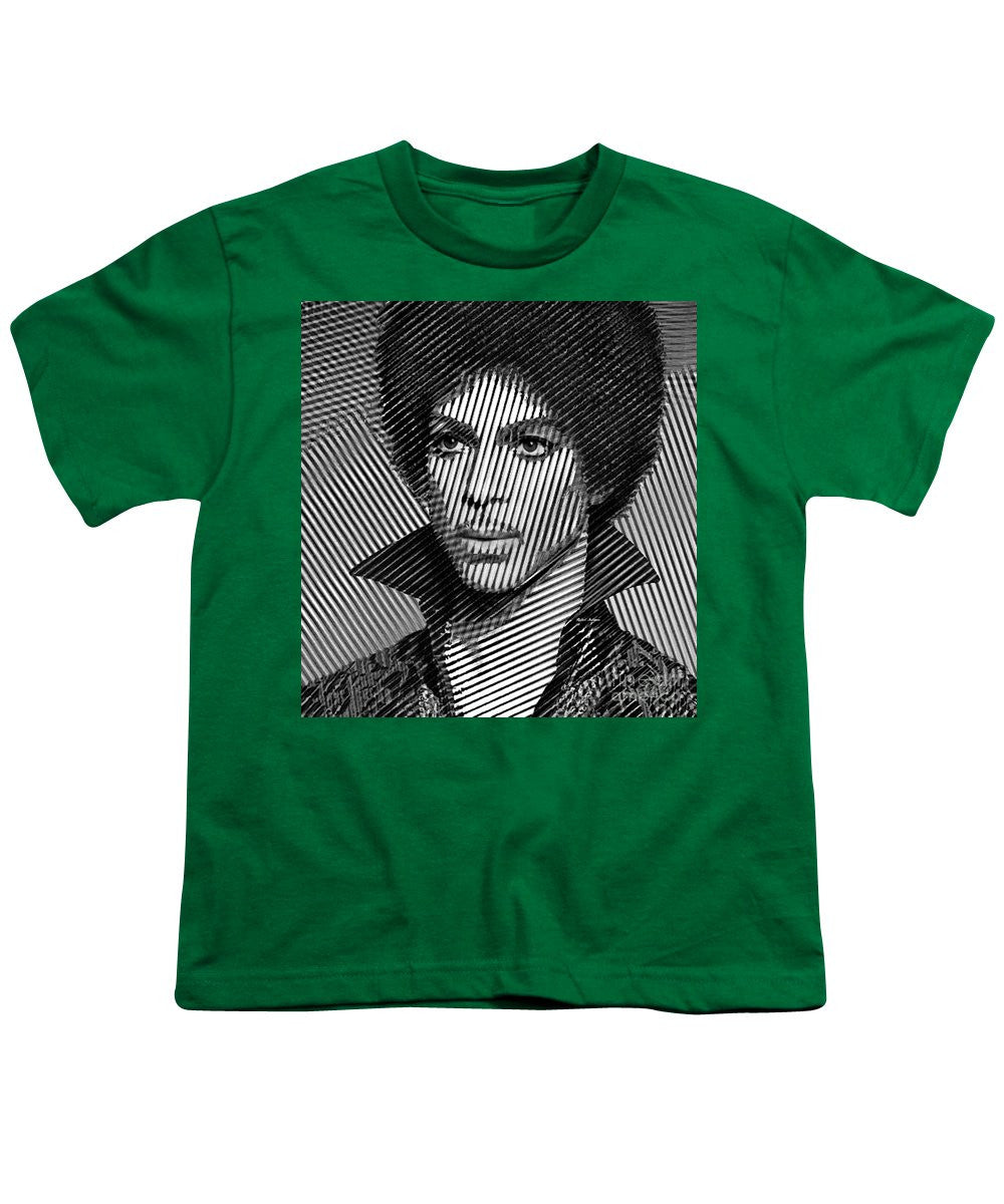 Youth T-Shirt - Prince - Tribute In Black And White Sketch