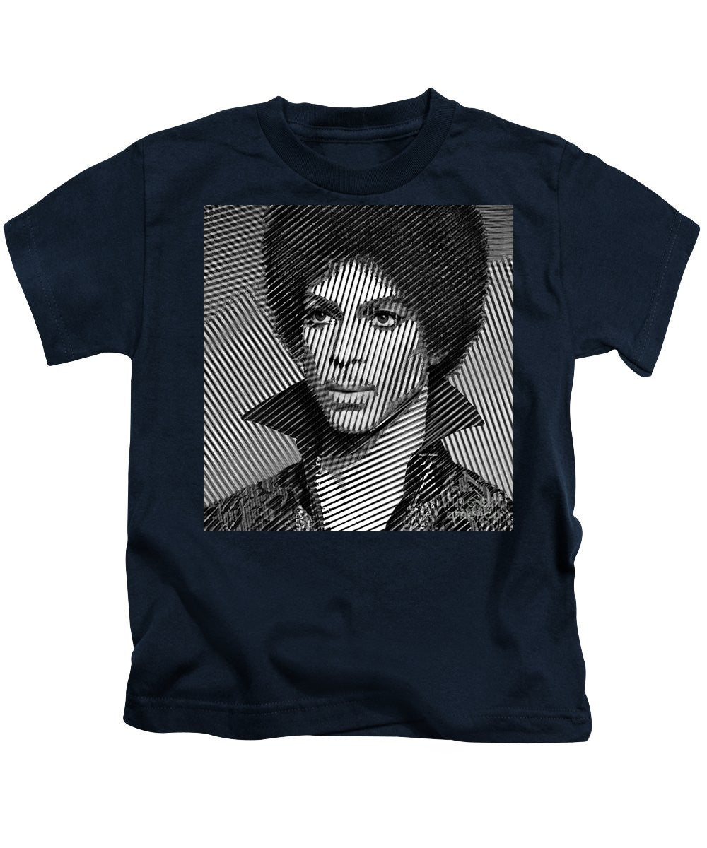 Kids T-Shirt - Prince - Tribute In Black And White Sketch