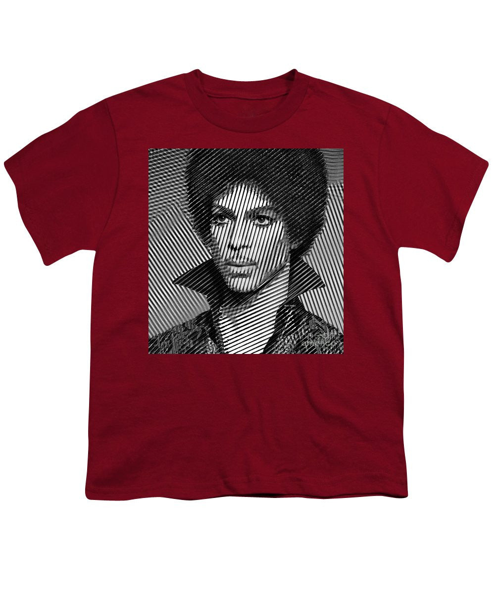 Youth T-Shirt - Prince - Tribute In Black And White Sketch