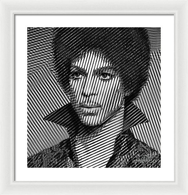 Framed Print - Prince - Tribute In Black And White Sketch