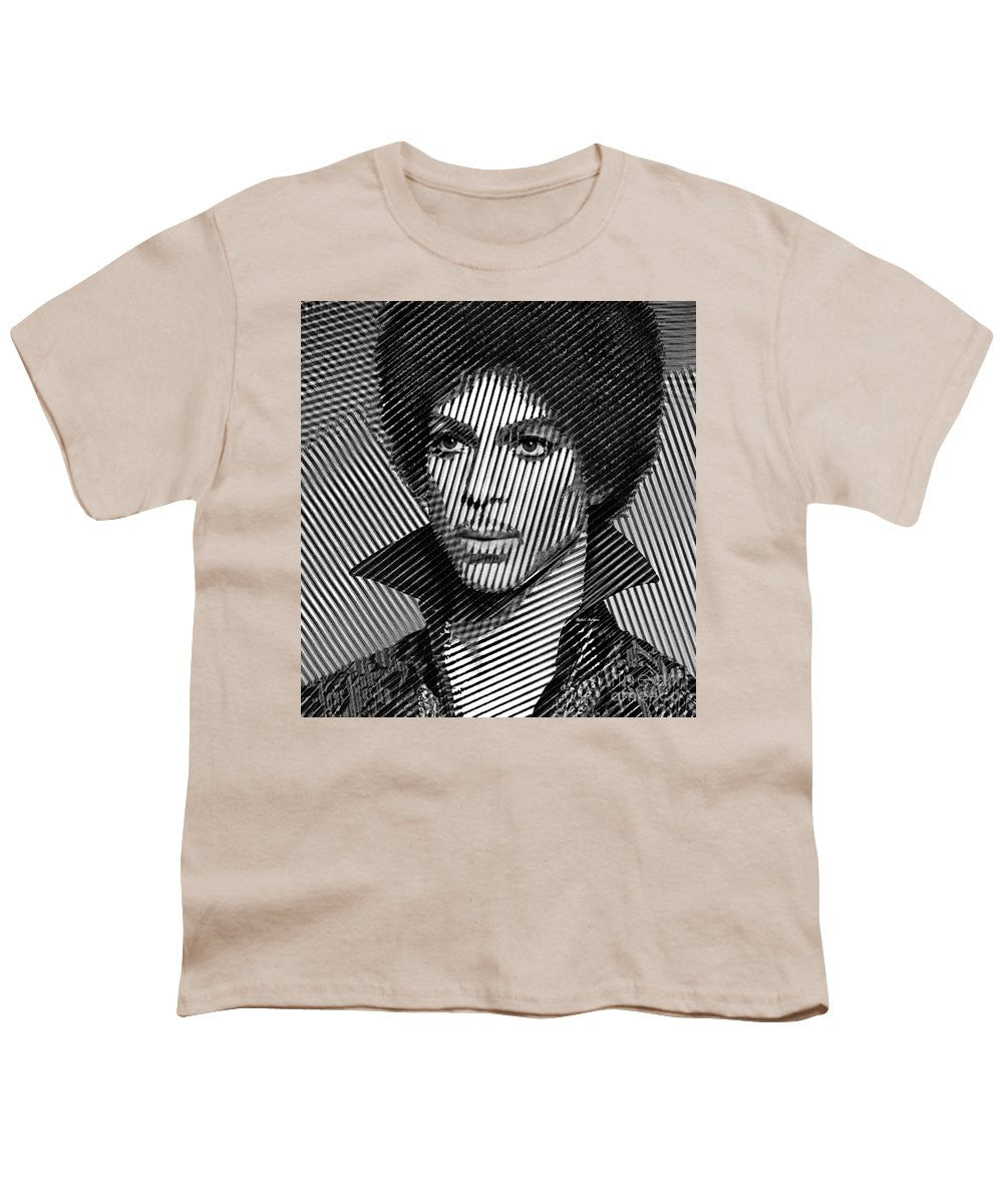 Youth T-Shirt - Prince - Tribute In Black And White Sketch