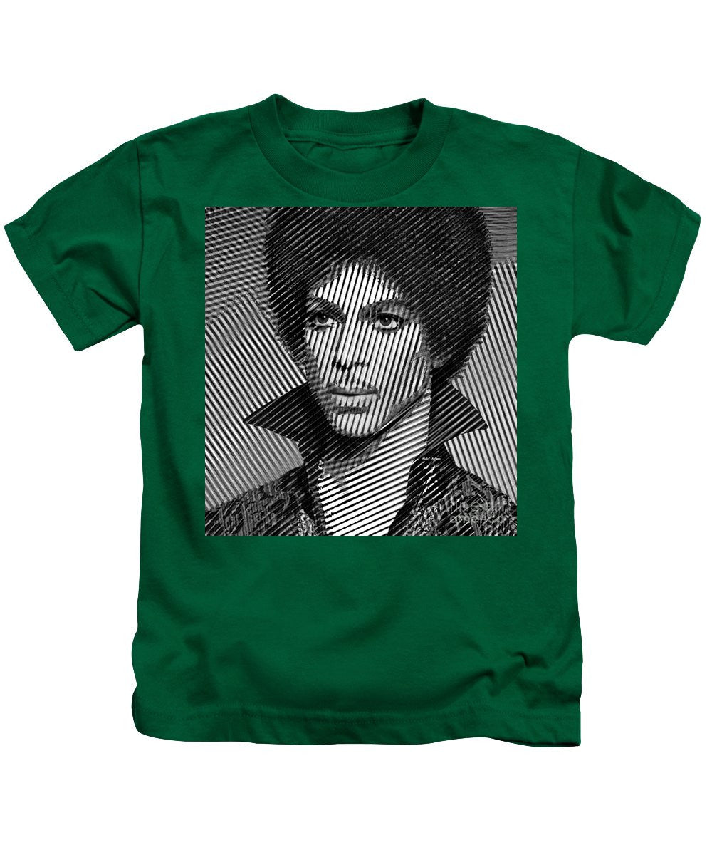 Kids T-Shirt - Prince - Tribute In Black And White Sketch