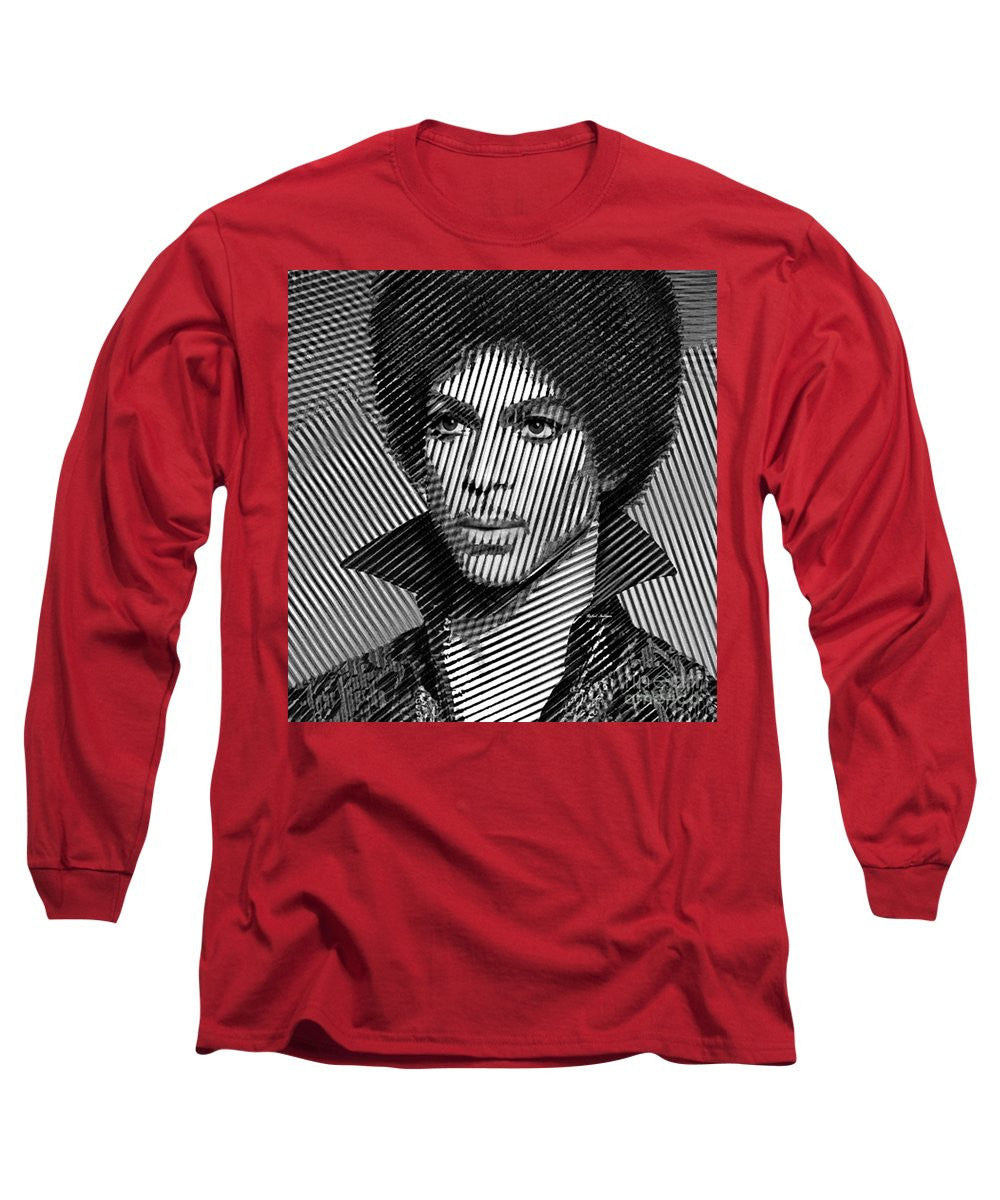 Long Sleeve T-Shirt - Prince - Tribute In Black And White Sketch