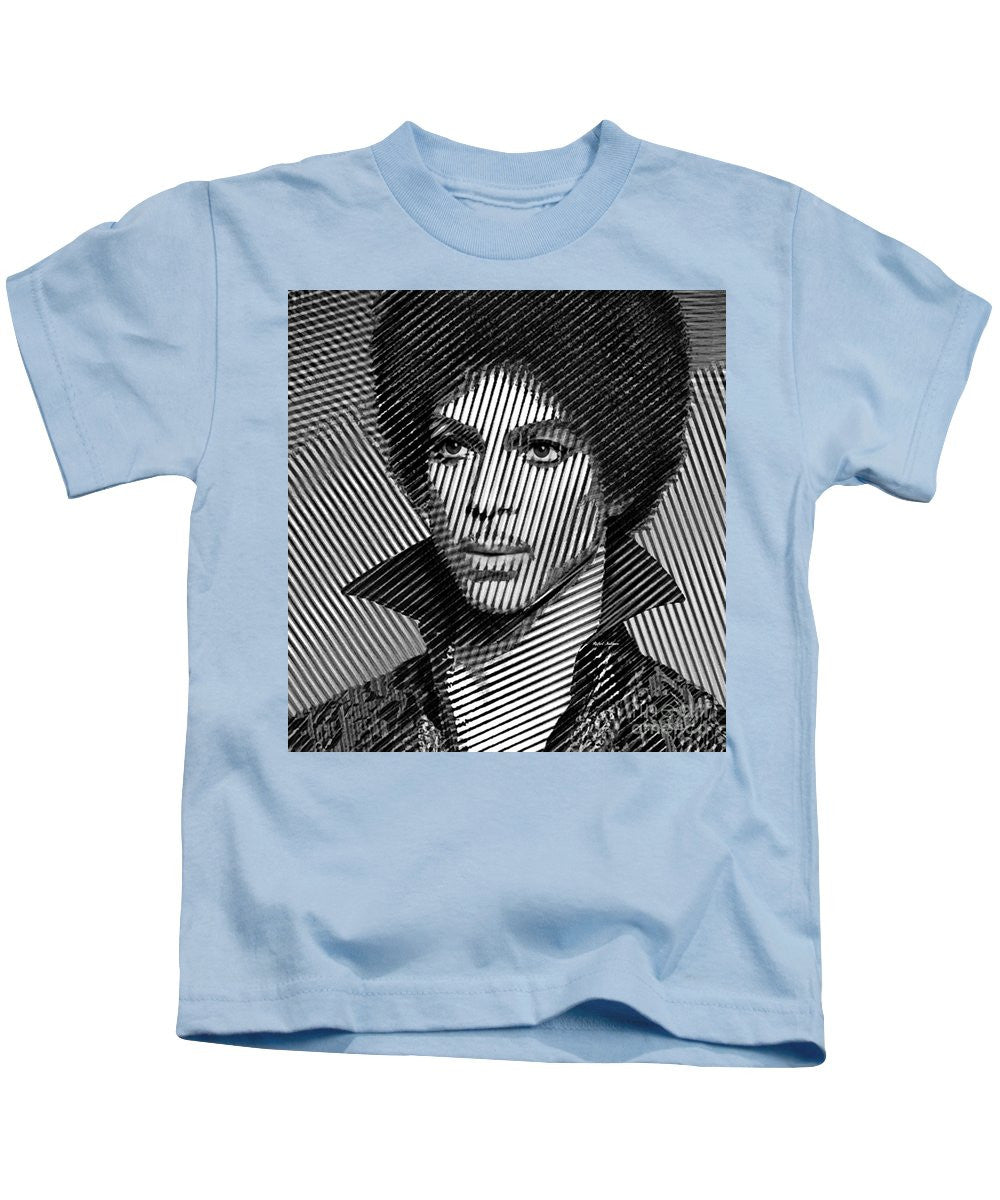 Kids T-Shirt - Prince - Tribute In Black And White Sketch