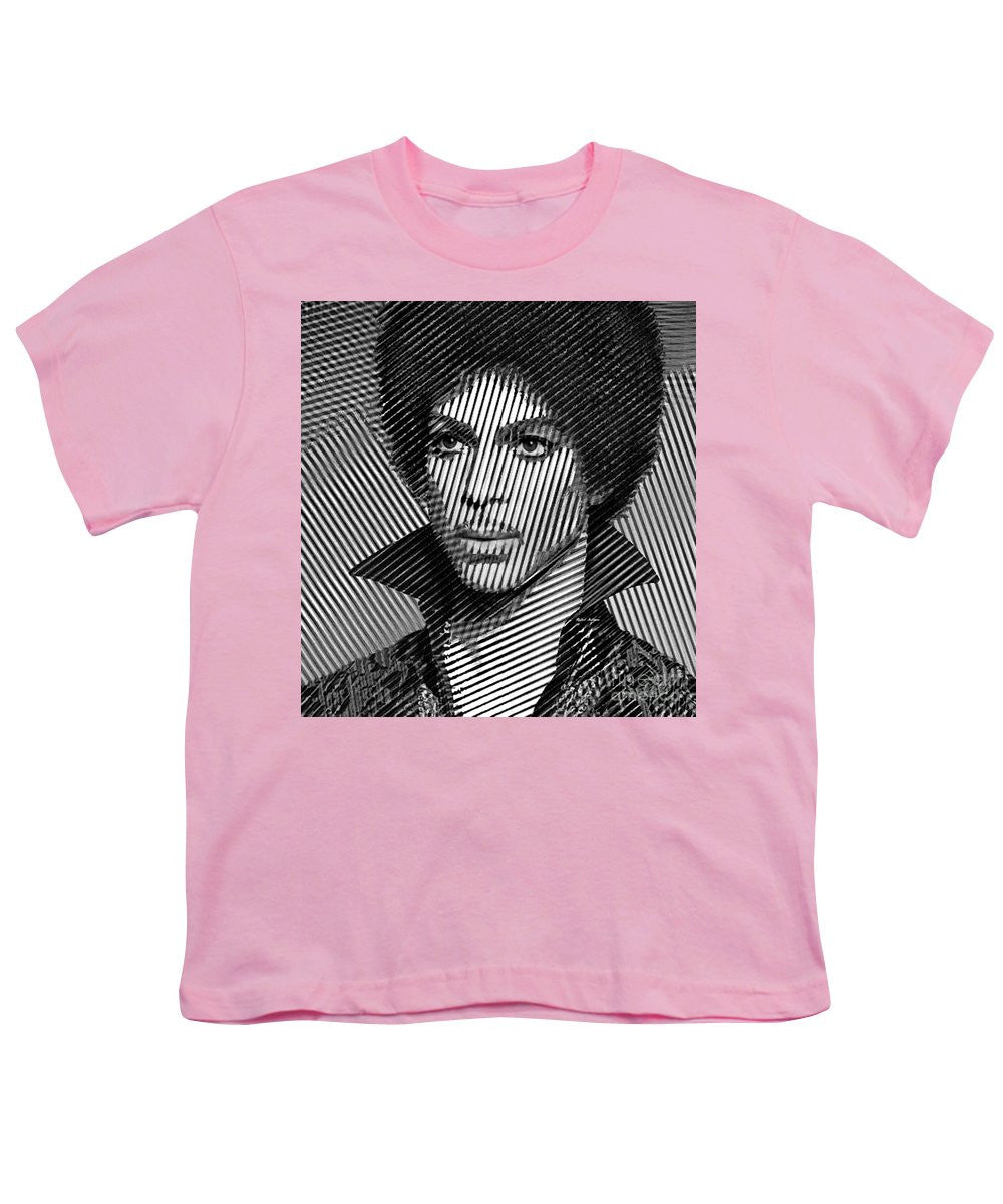 Youth T-Shirt - Prince - Tribute In Black And White Sketch