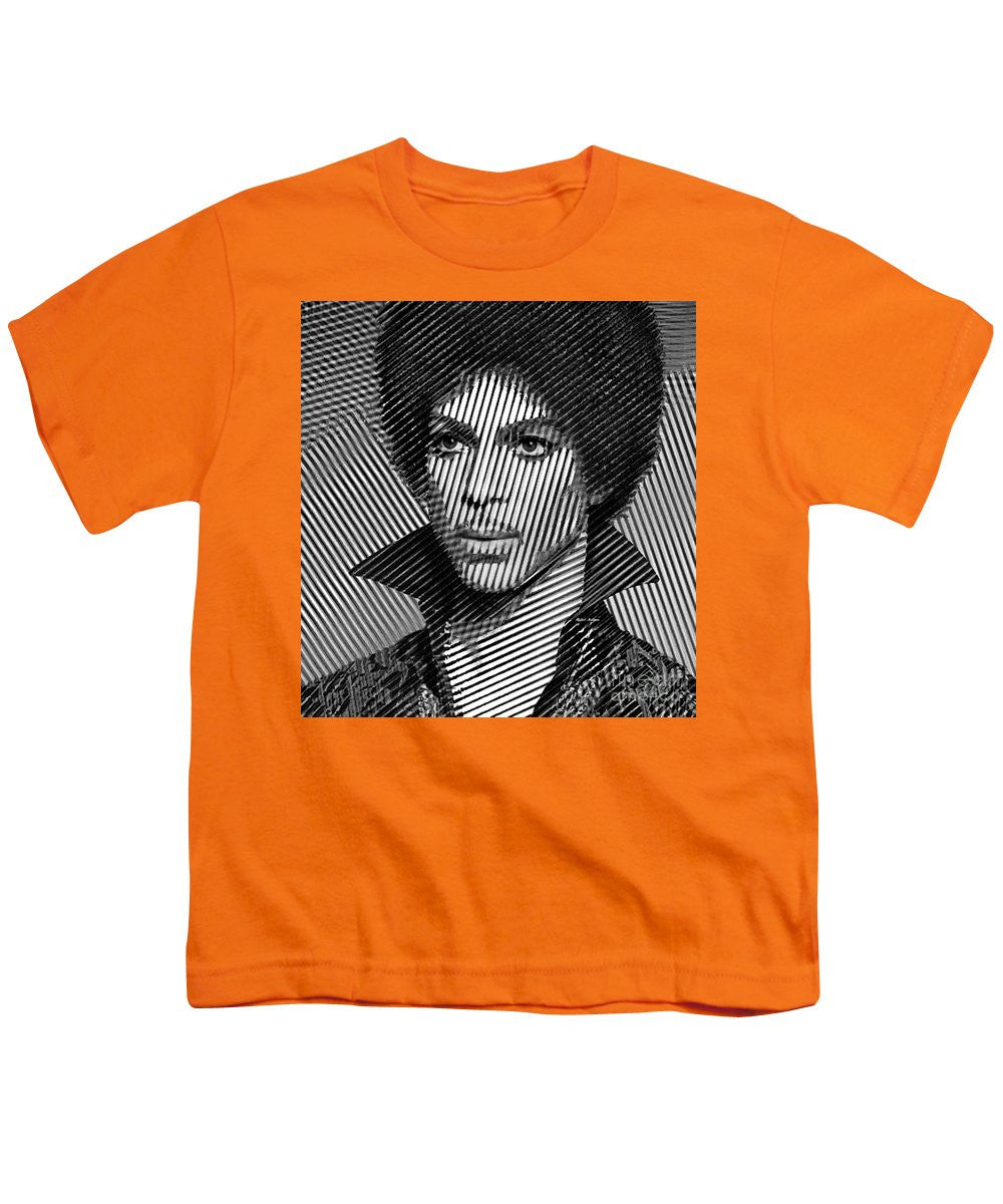 Youth T-Shirt - Prince - Tribute In Black And White Sketch