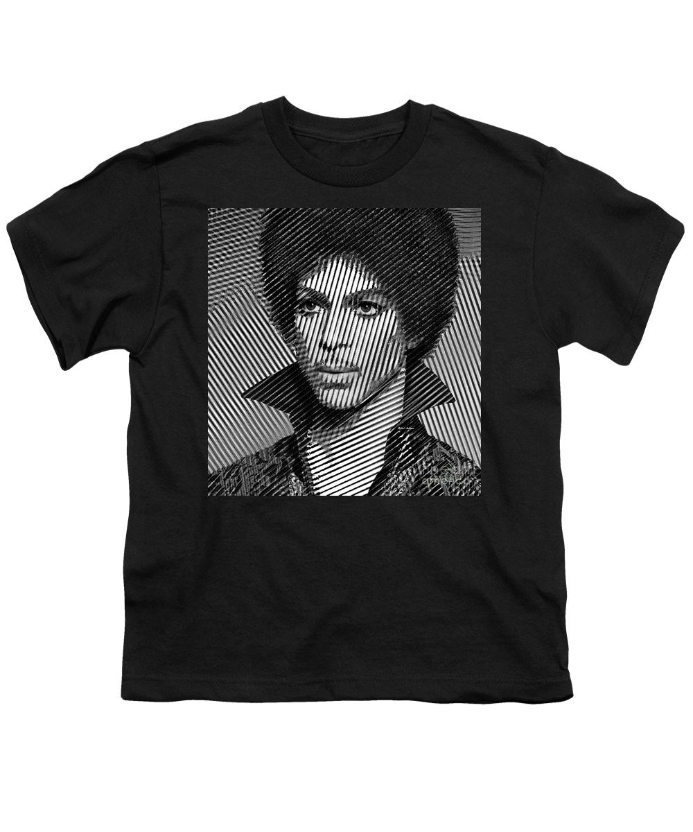 Youth T-Shirt - Prince - Tribute In Black And White Sketch