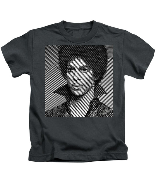 Kids T-Shirt - Prince - Tribute In Black And White Sketch