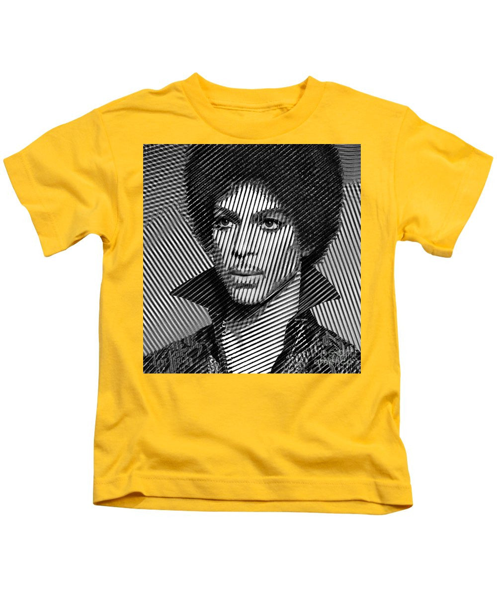 Kids T-Shirt - Prince - Tribute In Black And White Sketch