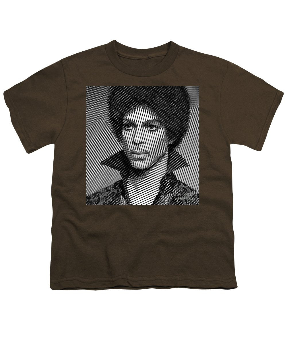 Youth T-Shirt - Prince - Tribute In Black And White Sketch