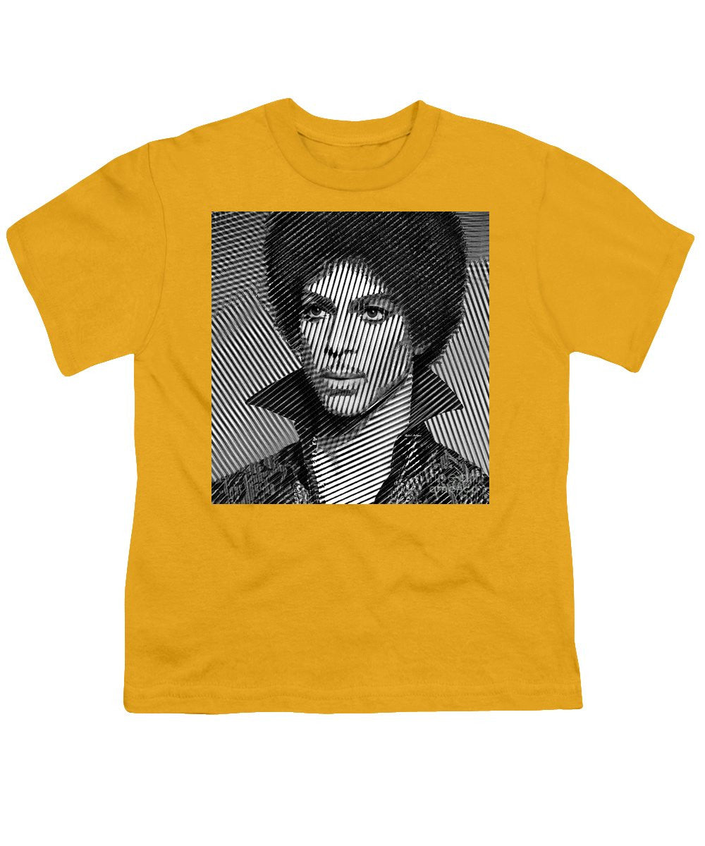 Youth T-Shirt - Prince - Tribute In Black And White Sketch