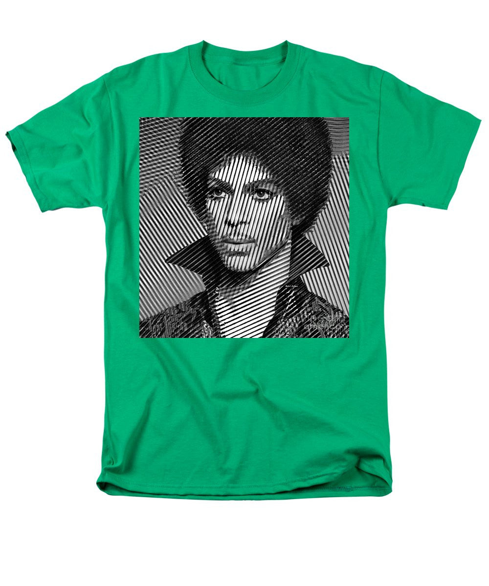 Men's T-Shirt  (Regular Fit) - Prince - Tribute In Black And White Sketch