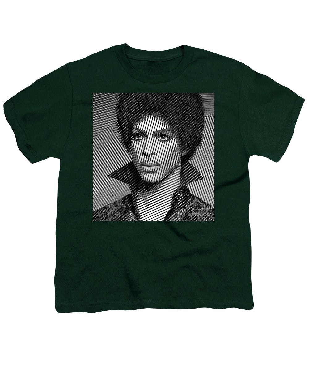 Youth T-Shirt - Prince - Tribute In Black And White Sketch