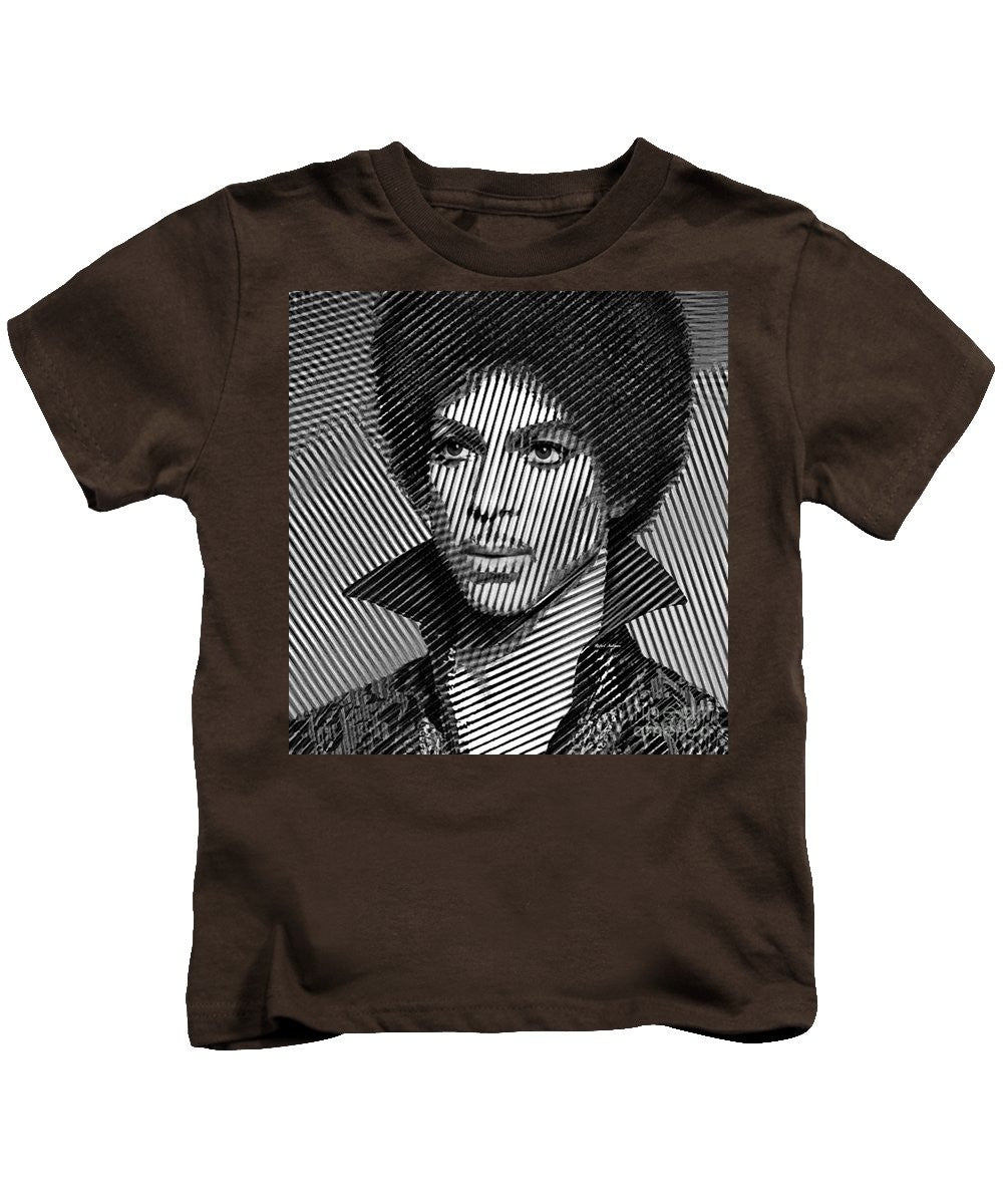 Kids T-Shirt - Prince - Tribute In Black And White Sketch