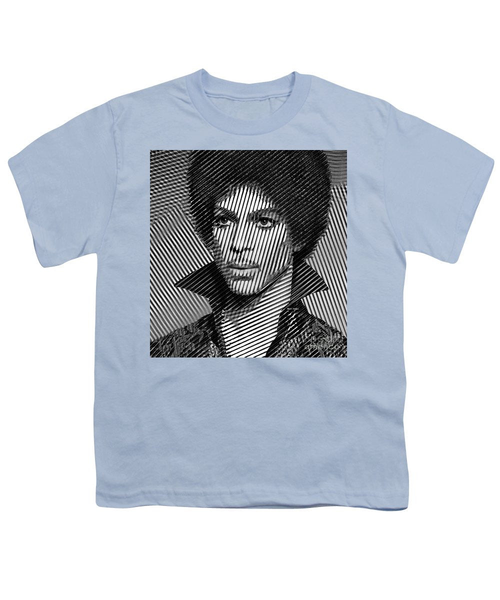 Youth T-Shirt - Prince - Tribute In Black And White Sketch