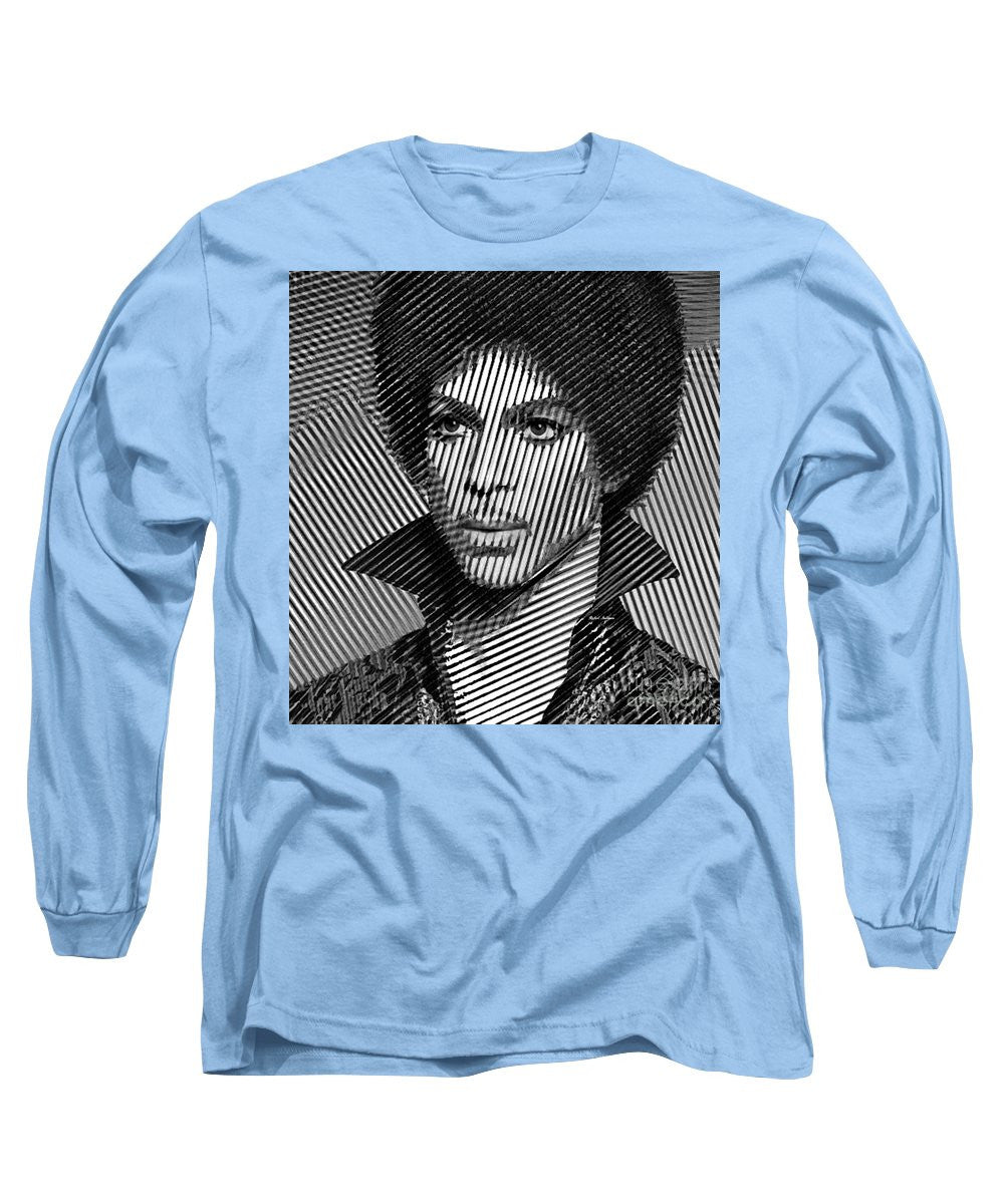 Long Sleeve T-Shirt - Prince - Tribute In Black And White Sketch