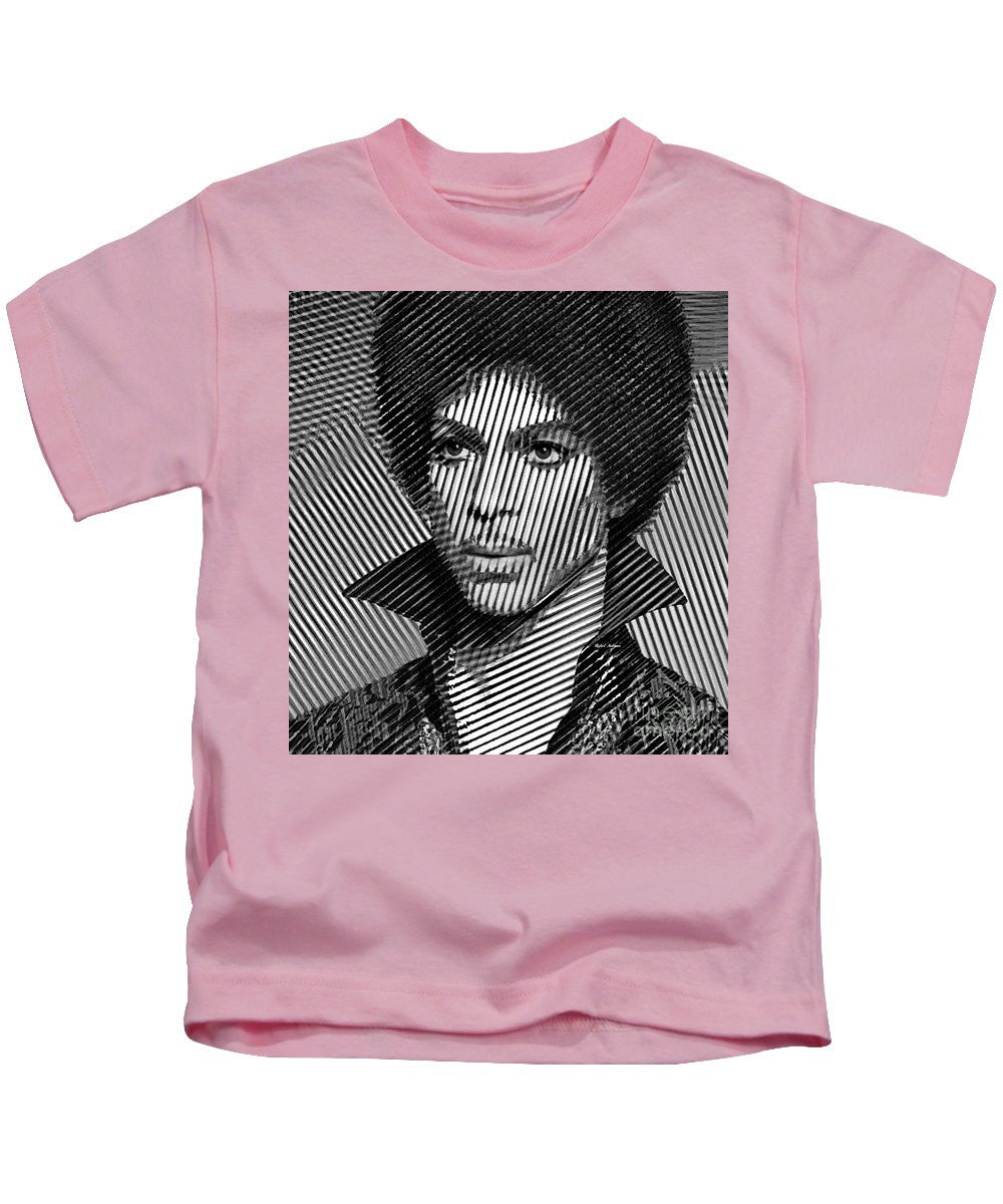 Kids T-Shirt - Prince - Tribute In Black And White Sketch