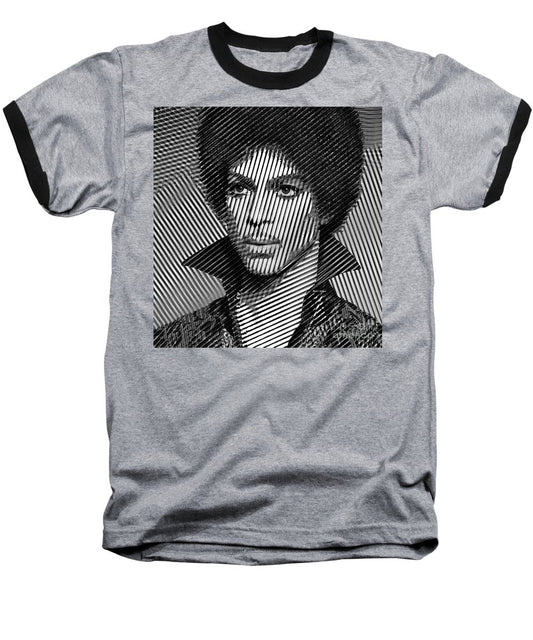 Baseball T-Shirt - Prince - Tribute In Black And White Sketch