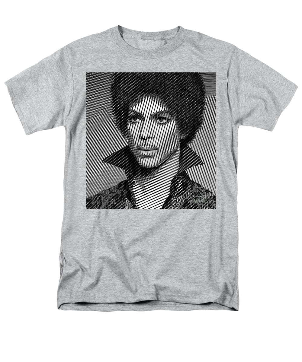 Men's T-Shirt  (Regular Fit) - Prince - Tribute In Black And White Sketch