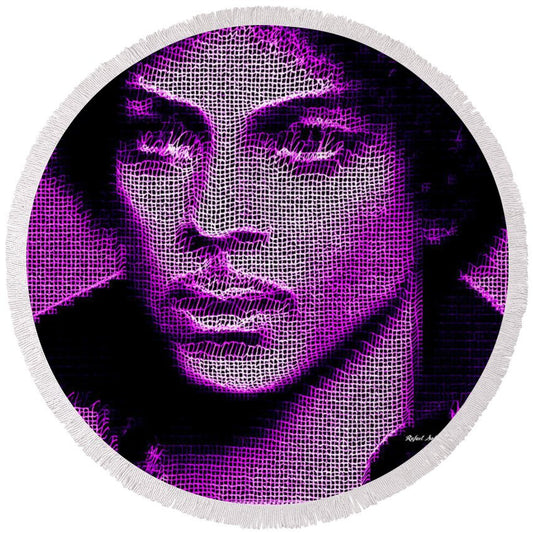 Round Beach Towel - Prince - Tribute In Purple