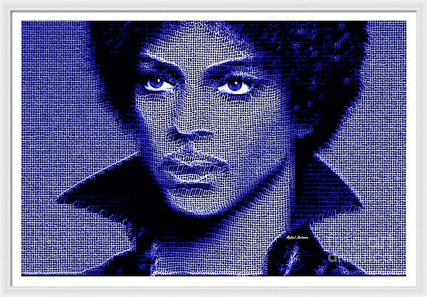 Impression encadrée - Prince - Hommage en bleu royal