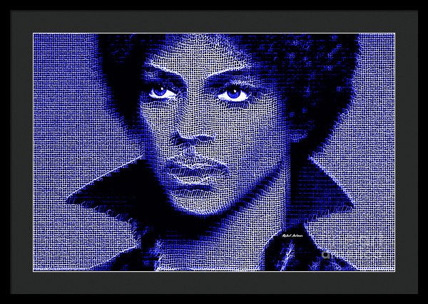 Impression encadrée - Prince - Hommage en bleu royal