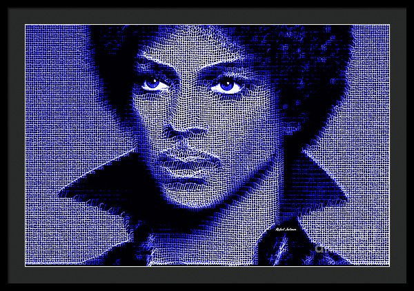 Impression encadrée - Prince - Hommage en bleu royal