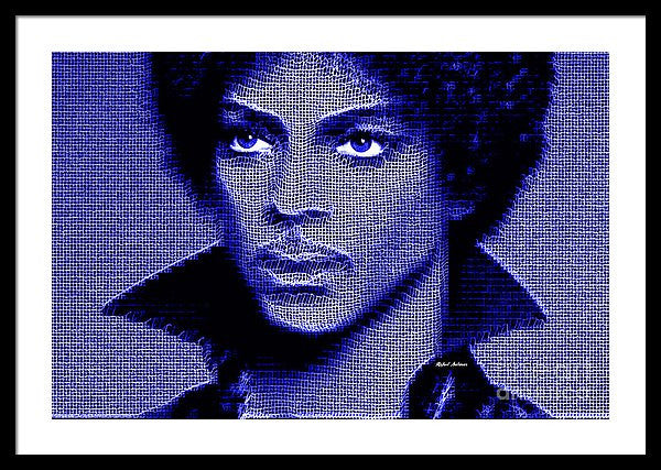 Impression encadrée - Prince - Hommage en bleu royal