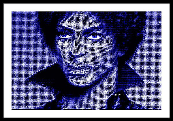 Impression encadrée - Prince - Hommage en bleu royal