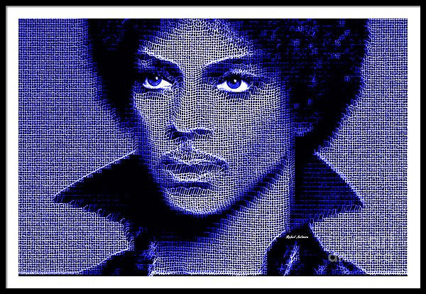 Impression encadrée - Prince - Hommage en bleu royal