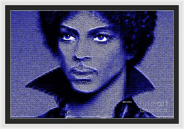 Impression encadrée - Prince - Hommage en bleu royal