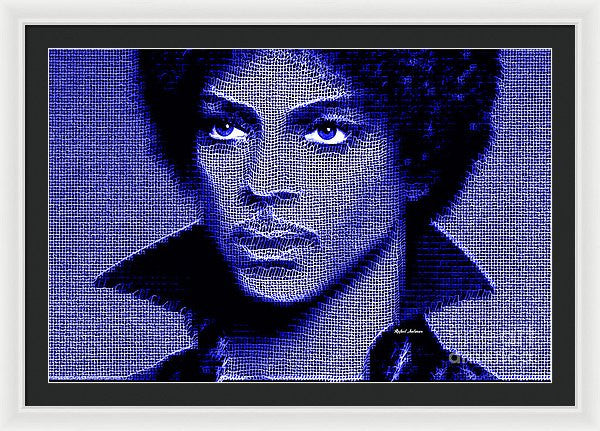 Impression encadrée - Prince - Hommage en bleu royal